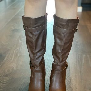 Bamboo faux fur lined boots